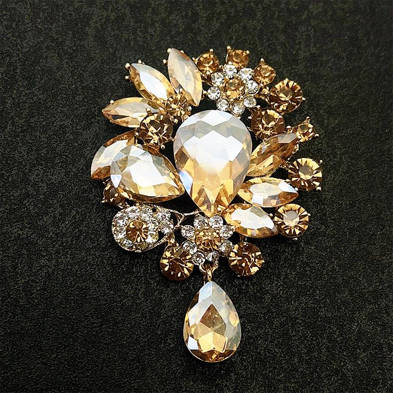 

Элегантная стеклянная брошь-слезинка – ретро-булавка унисекс и высококачественный аксессуар