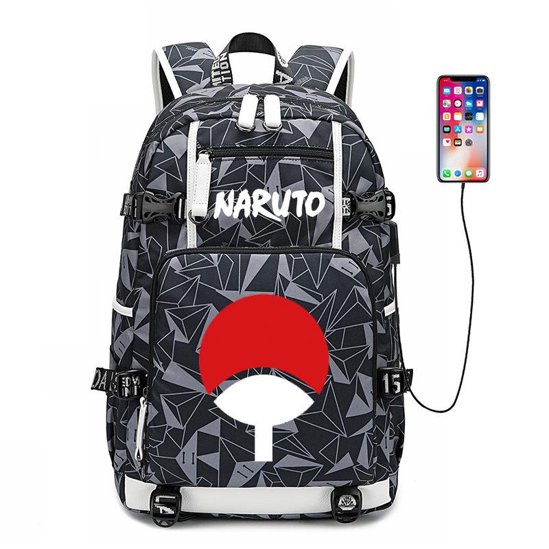 Schoolbag Male Whirlpool Naruto Akira Kaleidoscope Backpack Female High School Junior High School Student Luminous Backpack Big