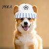 Pet Football Hat, Lightweight Breathable Dog Baseball Cap, Adjustable Strap Cap with Ear Holes for Dogs Cats, Outdoor Sun Protection Cap