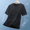 Ice Silk Men's T-Shirt: T-pattern, Nylon Crotch, Short Sleeve, Lightweight, Casual Sportswear, Youth Fashion.