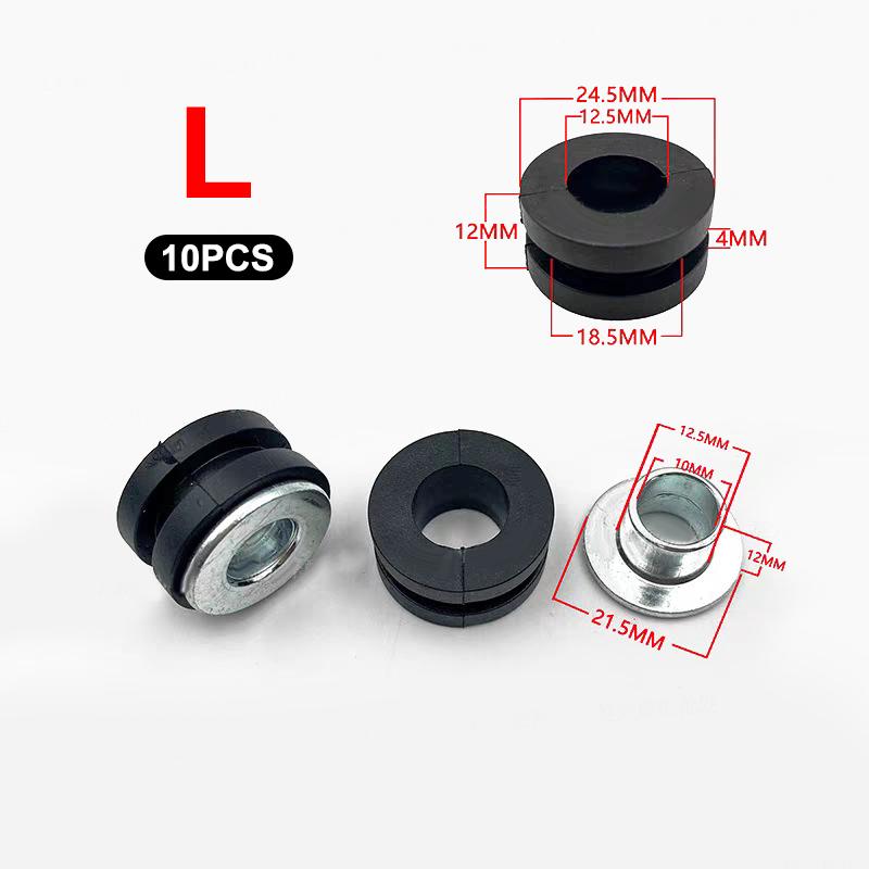 

5 комплектів подушок для зняття тиску, мотоциклетні гумові втулки, набір болтів, DIY аксесуари, кругла амортизаційна прокладка L