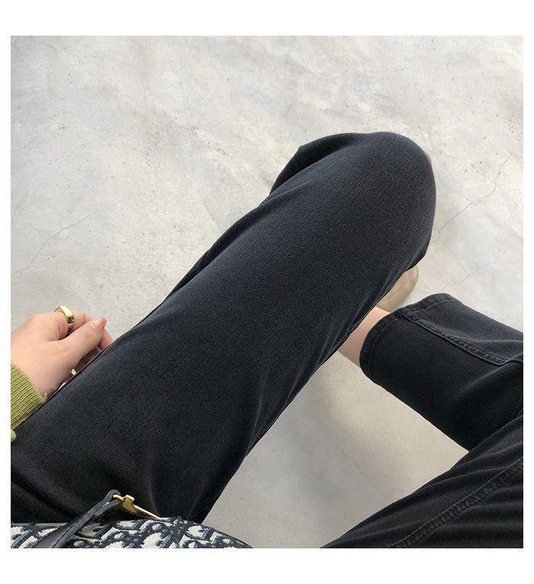 Women's Black High-Waist Slim Fit Stretch Denim Jeans - Petite, Plus Size, Spring/Autumn 2026