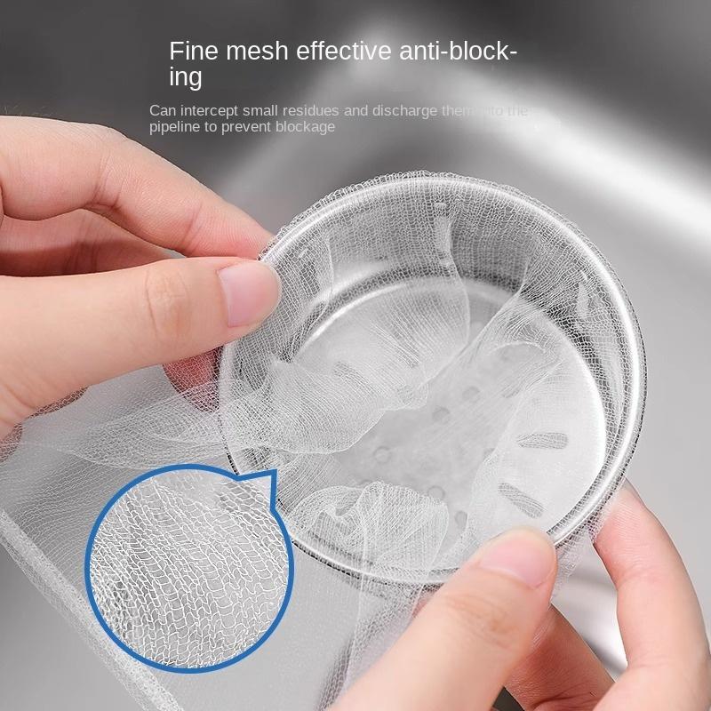30/500pcs Disposable Sink Filter Mesh Bags Kitchen Sink Strainer Drain Hole Anti-blocking Garbage Bag Cleaning Strainers Net