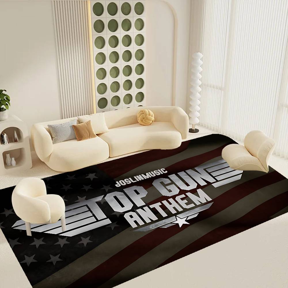 T-Top Gun Floor Mat Retro Multiple Choice Living Room Kitchen Rug Non-Slip Modern Home Decor