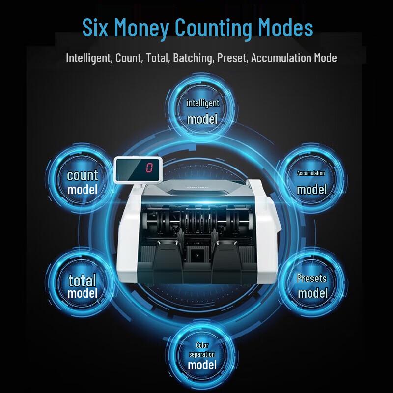 Deli 3926S Portable Money Counter with Voice and Dual Screen