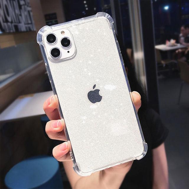 Pro Iphone 13 Pro Max Glitter Nárazuvzdorné Transparentní pouzdro na telefon Pro Iphone 12 11 Pro Max Xr Xs Max X 7 8 Plus měkký průhledný kryt