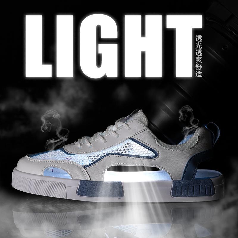 Large size men's shoes summer breathable thin mesh shoes mesh sports leisure hollow lightweight running tide shoes