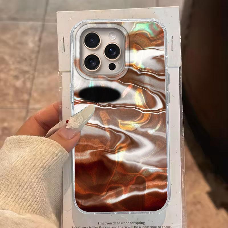 For iPhone 16 15 13 Plus Pro Max 14 Pro 7 8 Plus SE XS XR 5G Phone Cover Brown Gradient For iPhone 16e Silicone Soft Back Bags