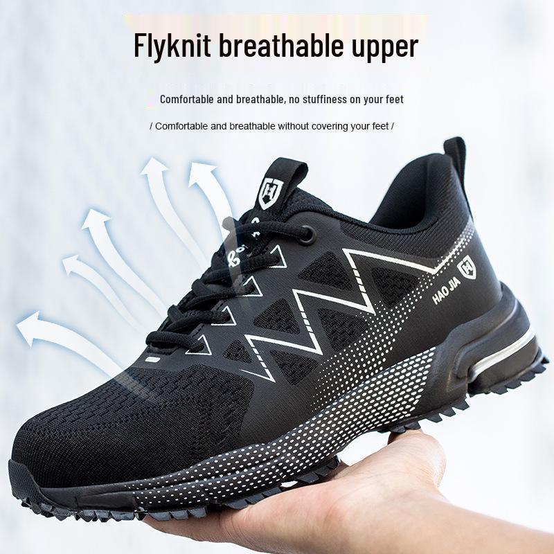 

European Standard Anti-Smash, Anti-Puncture, Wear-Resistant, Anti-Odor, Anti-Slip Safety Shoes for Men Blue K20, Size 42