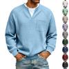 Men's V-neck Casual Hoodie With Pocket