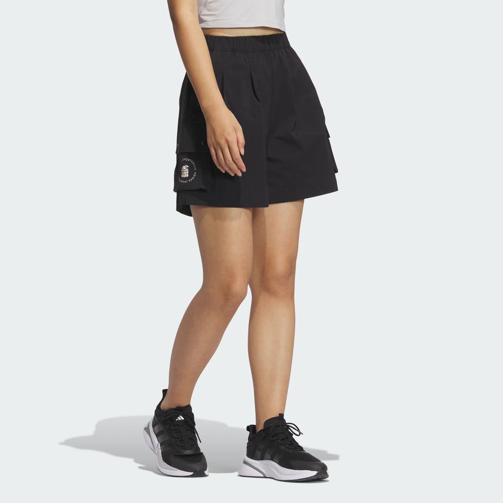 Adidas Sportswear GFX Woven Comfortable Soft Loose Woven Fashion Casual Shorts Women shorts Black JL9275
