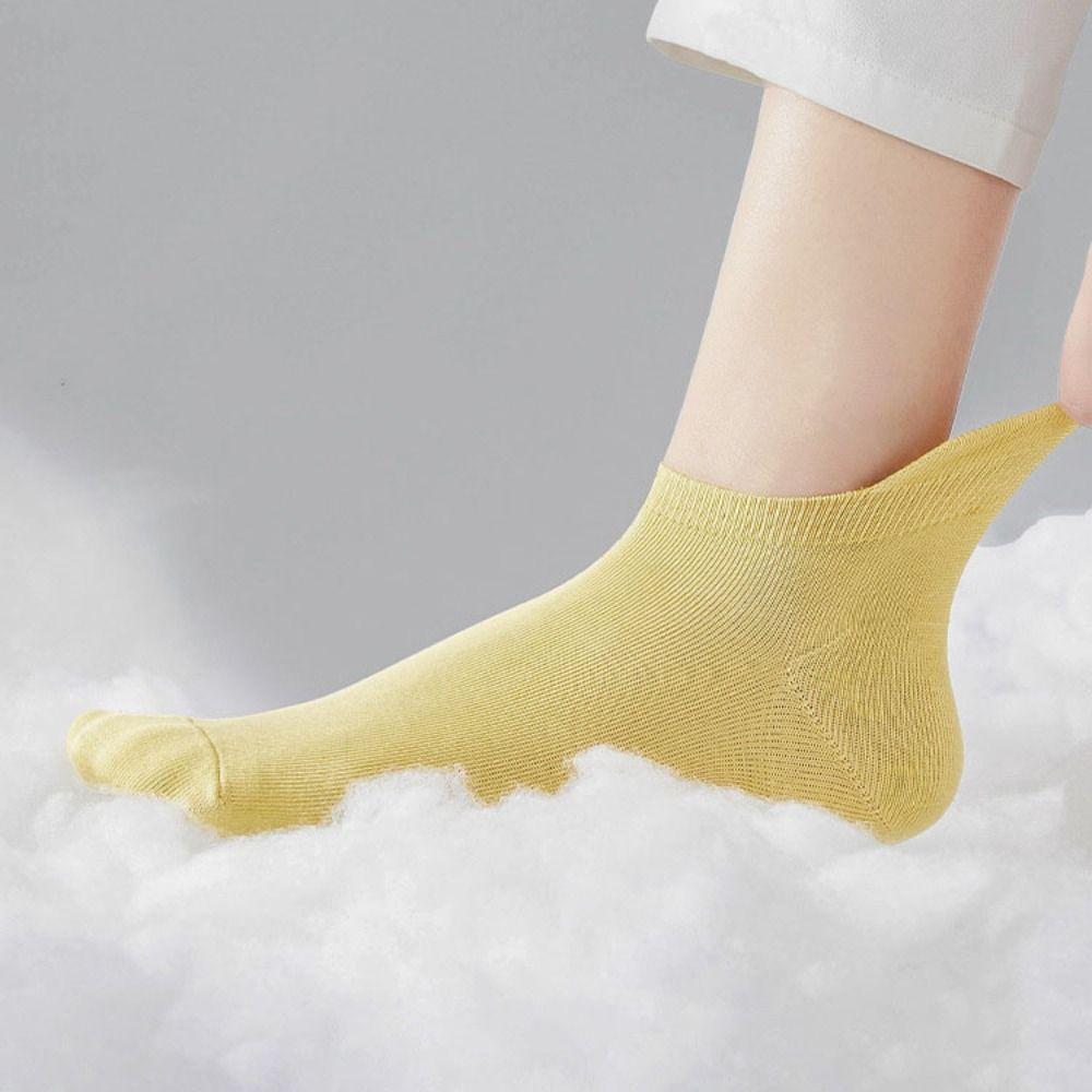 10Pairs Korean Style Invisible Boat Socks Candy Color Ear Lifting Socks Mesh Short Socks  Daily
