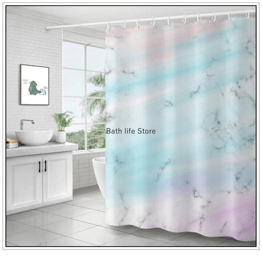 Set Tende da Doccia Impermeabili Marmo Dorato Con 12 Ganci Tende da Bagno Tessuto in Poliestere Resistente alla Muffa per Bagno Decorazioni per la Casa