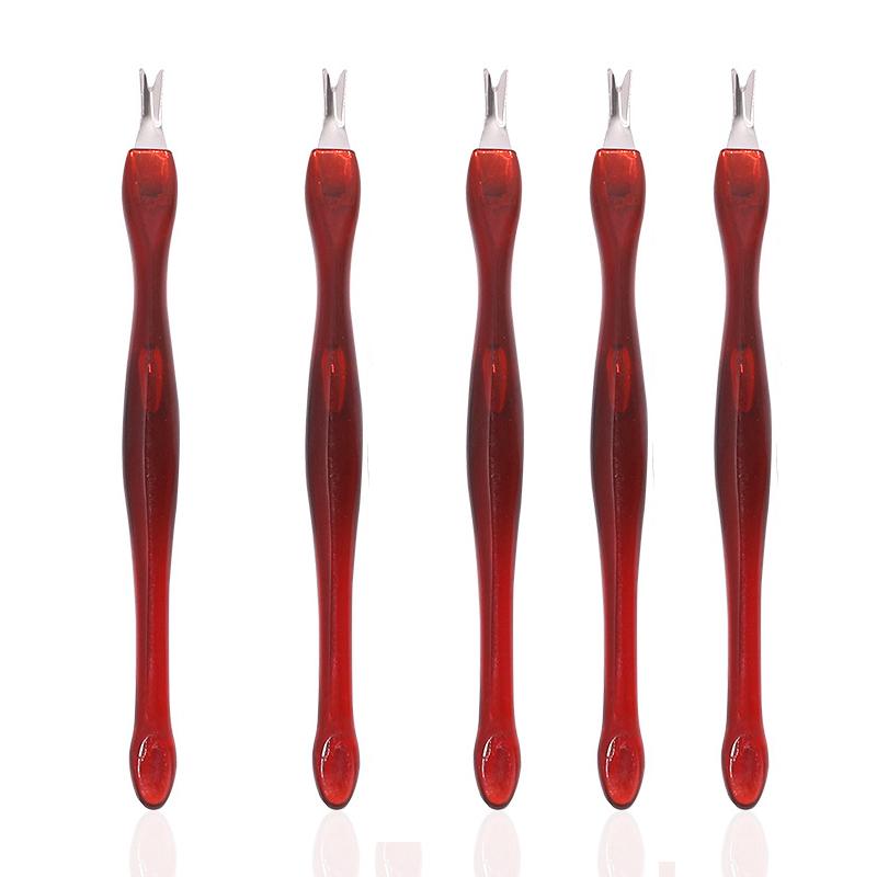 5PCS/Set Reusable Plastic V-Shaped Cuticle Trimmer Manicure Kit Cuticle Remover Fork Nail Art Tools for Dead Skin Callus Removal