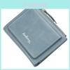 Pu Leather Short Zipper Wallet With Snap Closure For Daily Use