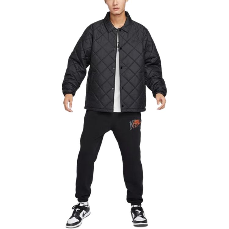 Nike Bunda Therma-Fit Repel Warm Casual Simple s dlouhým rukávem Pánská bunda Černá FZ0635-010