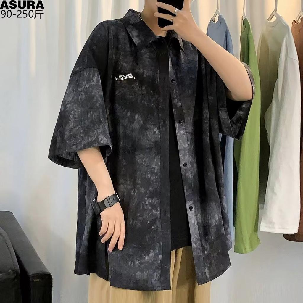 Pánský pruhovaný top na jaro a léto, chladivý, prodyšný, business, na dojíždění, košile s krátkým rukávem a límečkem