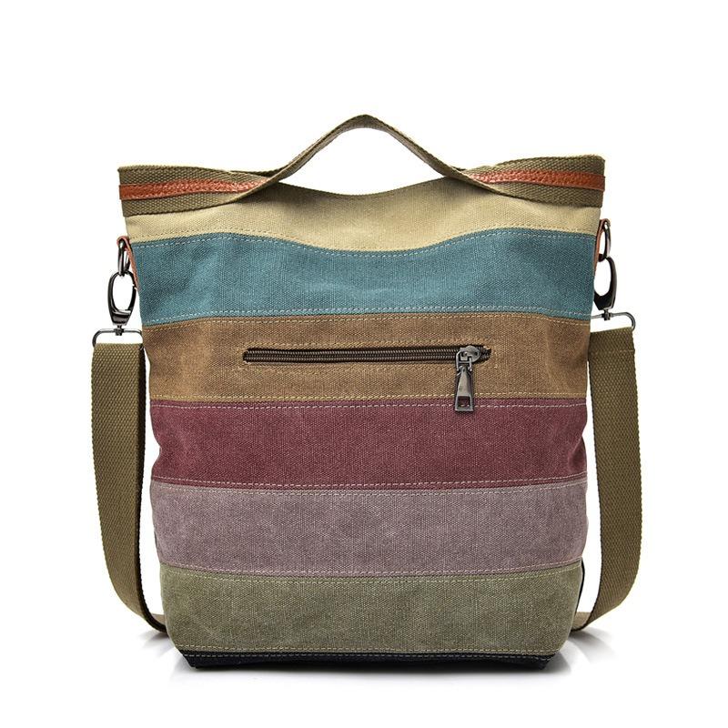Canvas Bag Arge Capacity with Zipper Omen's Bag Rossbody Bag Women's Shoulder Bag Ucket Bag Commuter