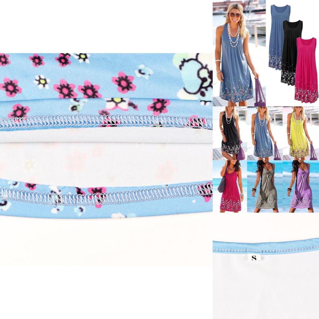 Elegant Womens Summer Boho Floral Short Midi Dress For Cocktail Evening Parties