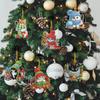 6/10/15pc Xmas Theme 2D/Flat DIY Hanging Diamond Art Kits Acrylic Rhinestone Diamond Christmas Tree Wall Window Pendant Ornament