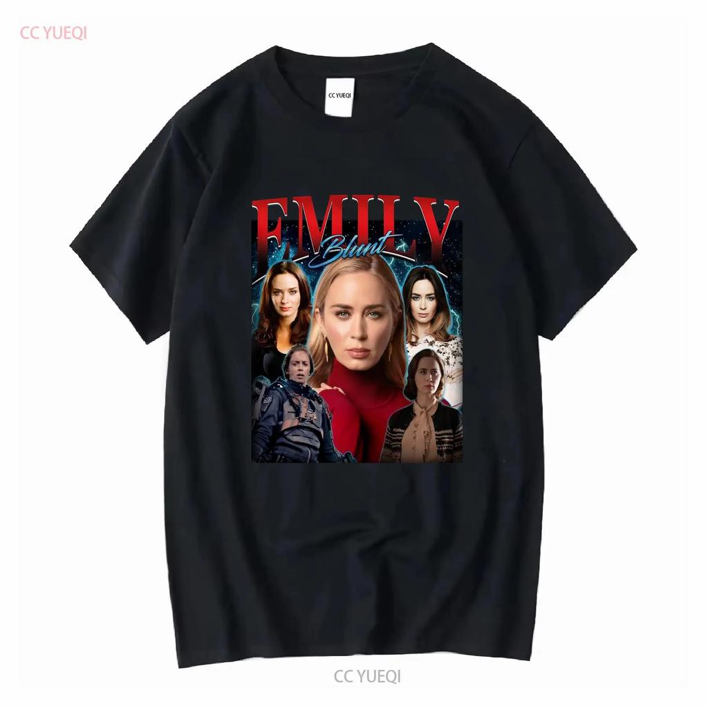 Emily Blunt Actor Retro Vintage T Shirt Best Size S 5XL long or short sleeves vintage Washed fashion Stretched Stylish graphic