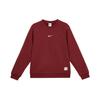 Sweat-shirt à manches longues décontracté de sport à col rond doublé polaire pour homme Rouge IB5567-677