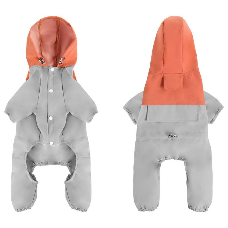 Waterproof Pet Raincoat Small To Medium Dogs Four-Legged All-Weather Outdoor Coat In Classic British Style