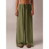 Women Casual Loose Solid Color Low Waist Wide Leg Straight Floor Length Long Pants