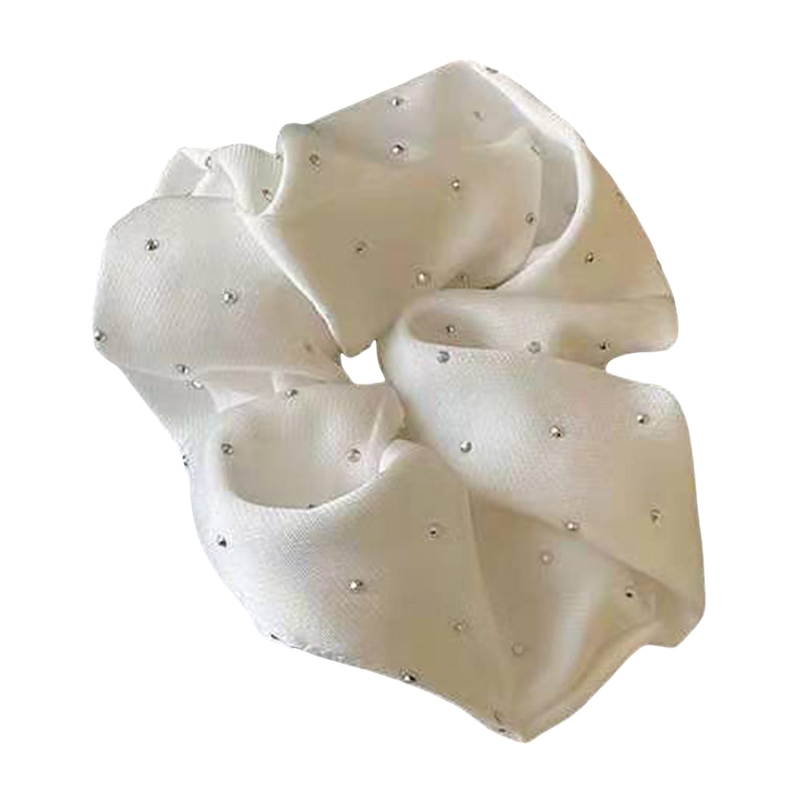 

Shimmering Hair Scrunchies with Soft Fabric Band Fashion Hair Ties Women s Hairpiece Fashionable Ponytail Accessories бежевий