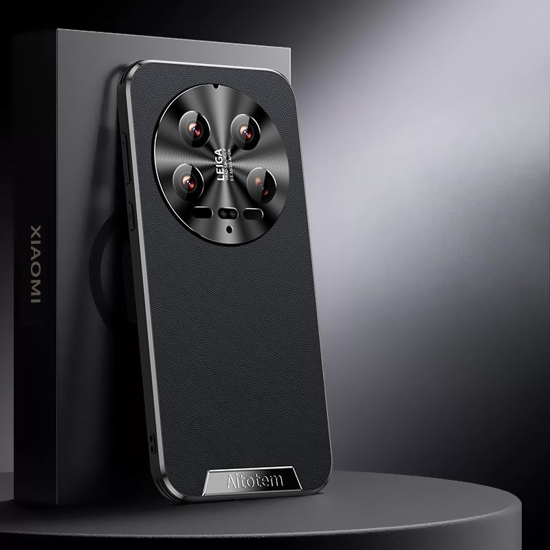 

Подходит для чехла для мобильного телефона Xiaomi 14pro, бизнес-чехол Xiaomi13 в стиле ретро, полностью закрывающий корпус, противоударный чехол 14ultra из кожи Mi 14 Ultra