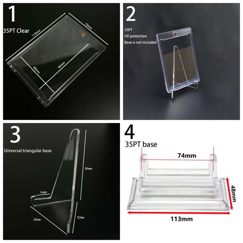 Hard Plastic Magnetic Card Holder Acrylic Cards Protectors Sports Star Cards Case Idol Photo Cards
