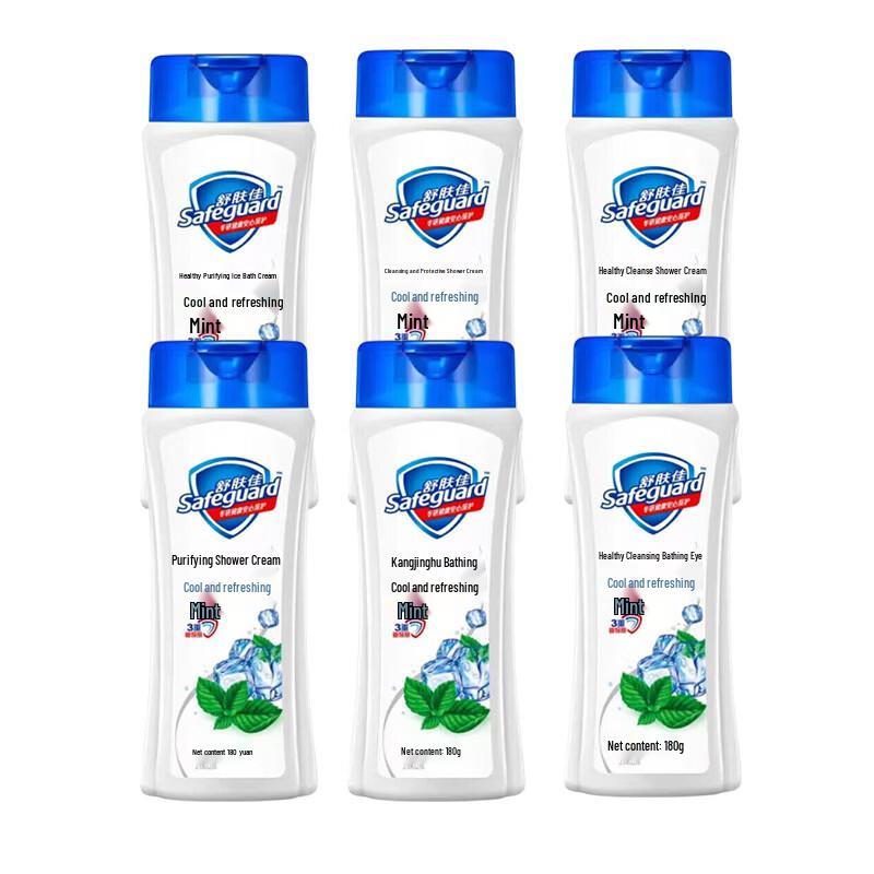 Safeguard Healthy Clean Refreshing Mint Shower Gel (6x180g)