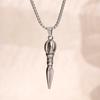 Vajra Stainless Steel Men's Necklace Pendant - Colorfast, Retro, Personalized, Trendy European & American Style Jewelry, Sweater Chain.