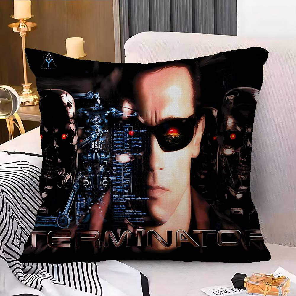 80S Movie Tv The T-Terminator Cushion Cover Car Throw Pillow Case For Sofa Car Christmas Gift 40X40Cm 45X45Cm