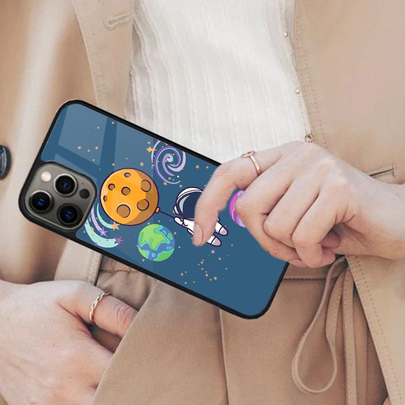 Cute Galaxy Astronaut Magnetic Phone Case For APPLE iPhone 17 Air 16 14 13 12 Pro Max 15 Plus Wireless Charge With MagSafe Cover