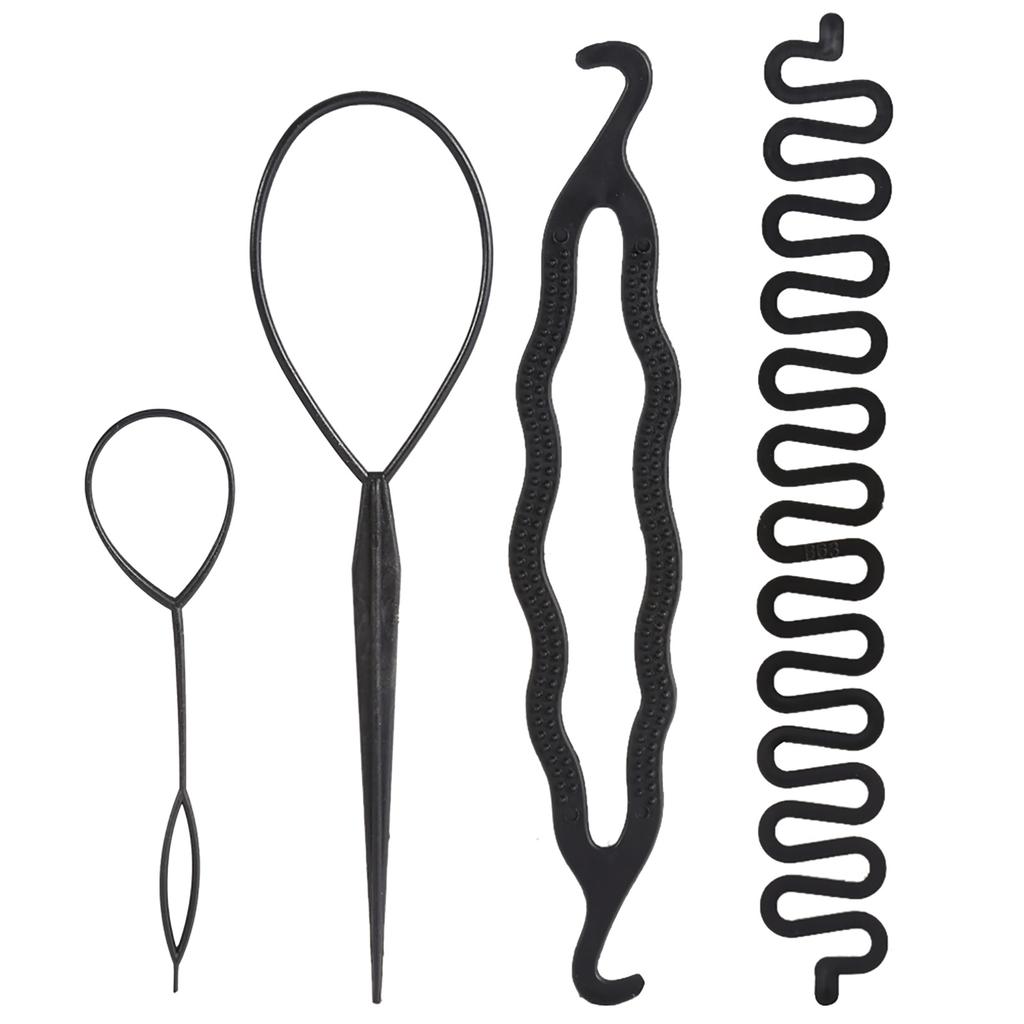 4/9PCS New Fashion Hair Bun Maker Braiding Styling Disk Twist Tools DIY Accessories 3Types