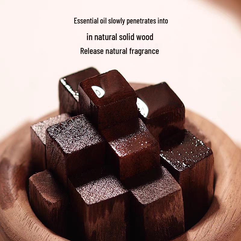 High-End Black Walnut Car Aromatherapy Diffuser