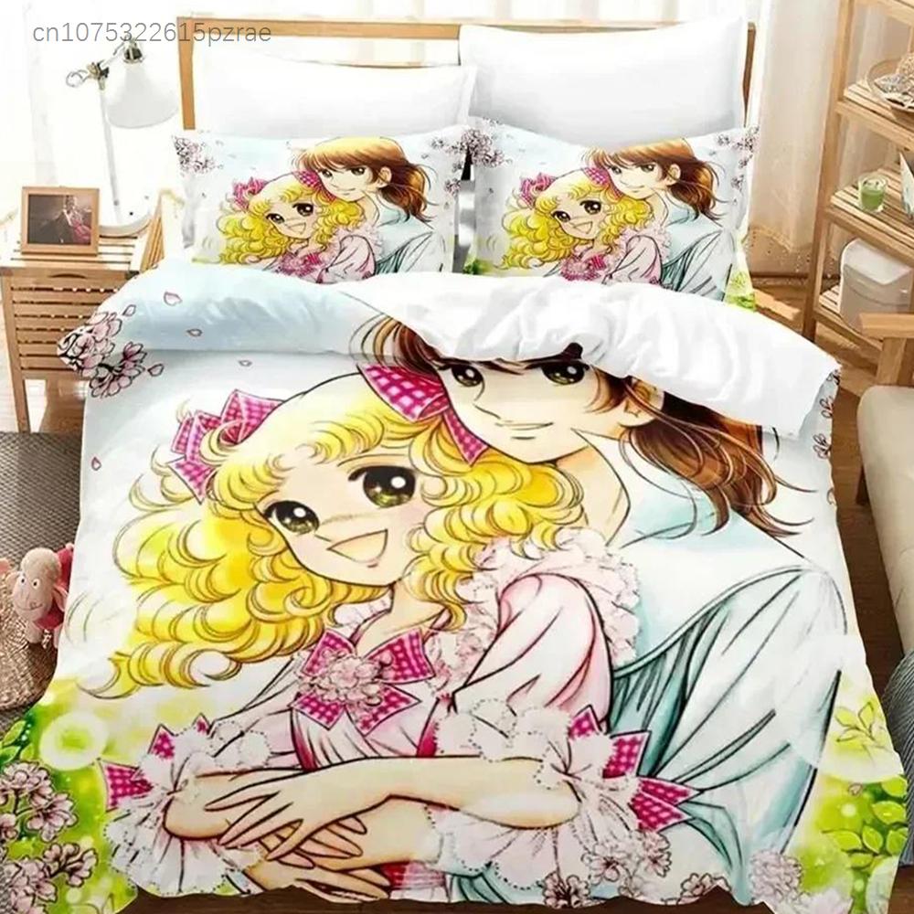3D Print Manga Candy Anime Bedding Set Bedroom Soft Modern Bedspreads Comefortable Kids Duvet Cover Quilt Cover And Pillowcase