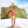 Cute Little Squirrel Pattern Series Seaside Vacation Beach Towel Swimming Bath Towel Sports Towel