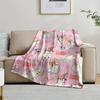 1 Halloween flannel blanket - cute ghosts, pumpkins, spiders and candies, perfect for bed, sofa, office, camping