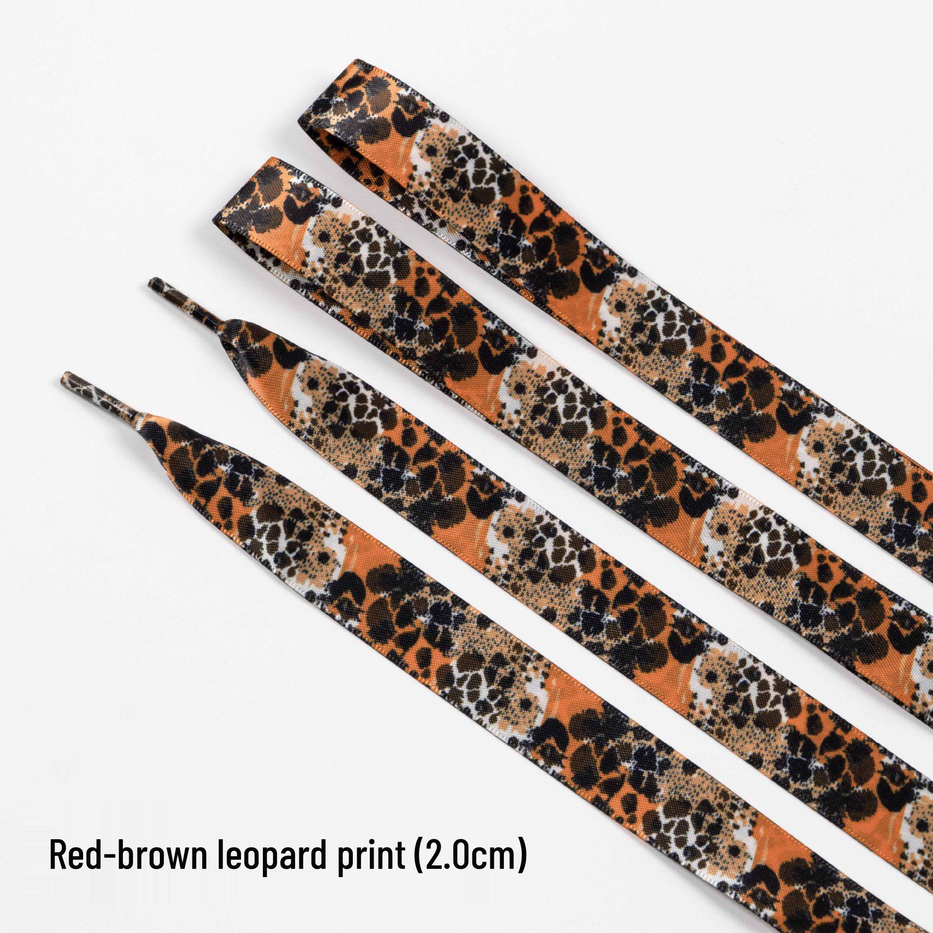 

2 см Шнурки из шелка с леопардовым принтом тай-дай для мужской и женской повседневной спортивной обуви 80 cm