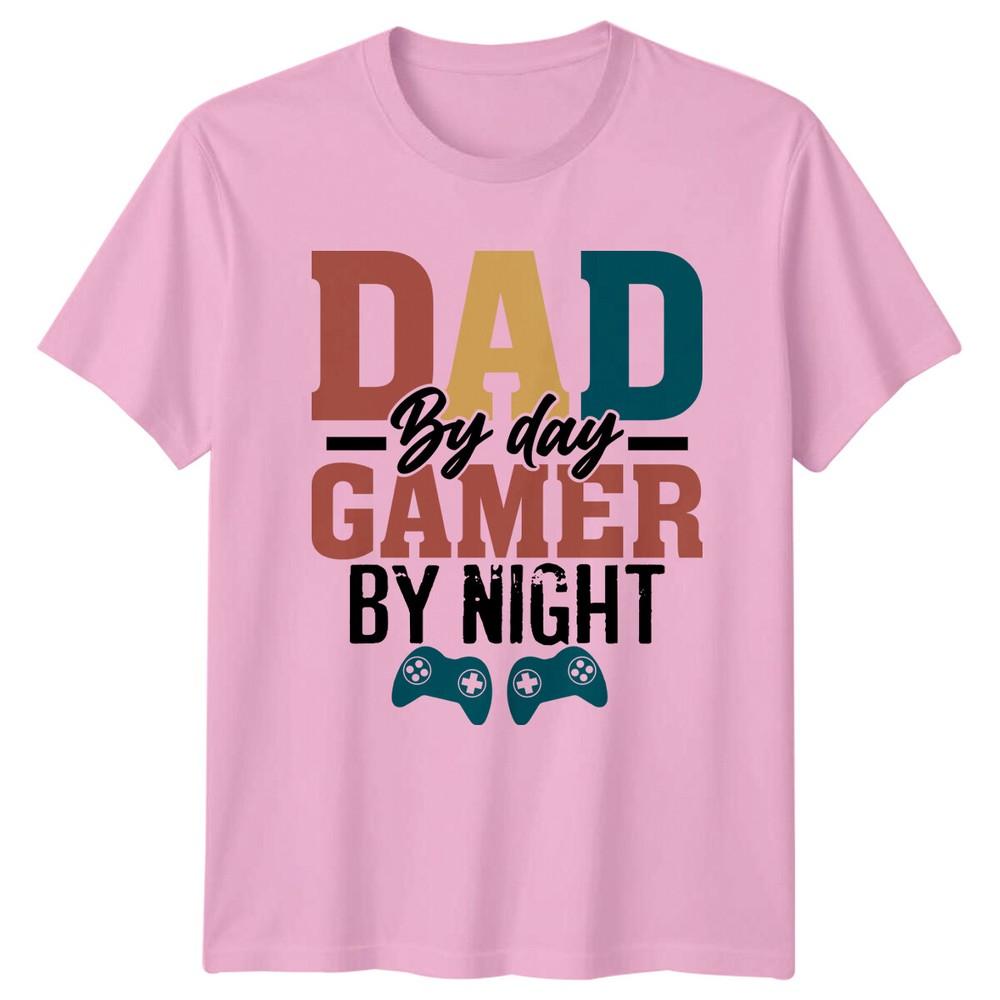 Dad By Day Gamer By Night Funny Fathers Day TShirt Gift
