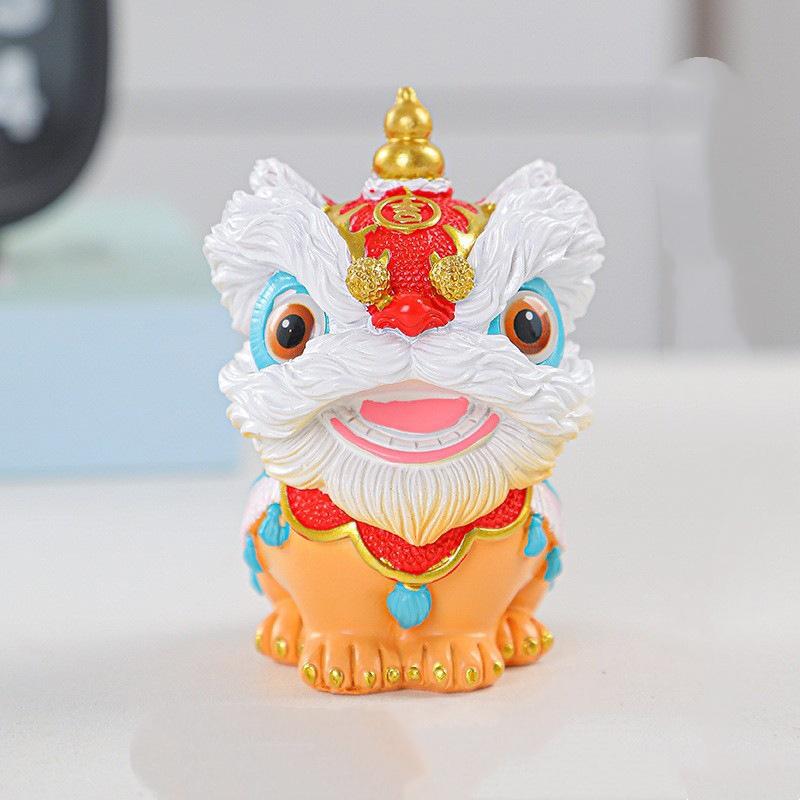 

1Pcs Chinese-Style Festive Lion Dance Ornament for Desktop, Living Room, Tv Cabinet, Wine Cabinet, Entrance Decoration, High-End Feel, Wea