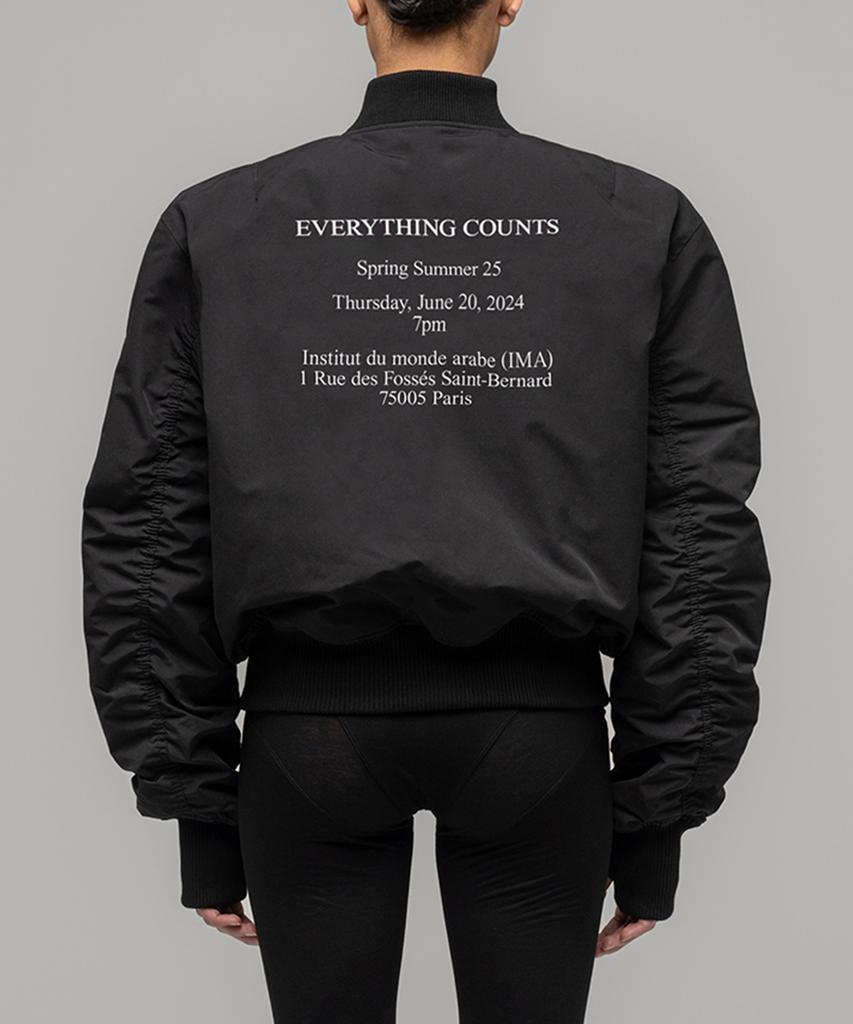 032C (U) Guest List Classic Bomber Jacket Black