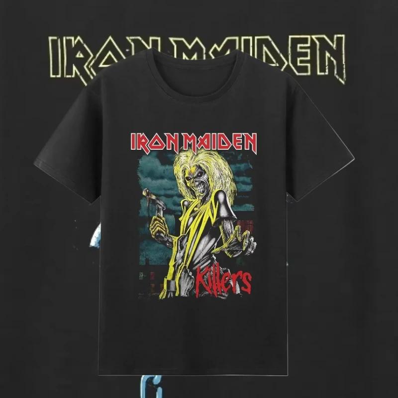 Men Women Iron T Shirt Casual Powerslave Summer T-shirt Graphic Oversized Sports Tops Maiden Comfortable Streetwear Cotton Tees