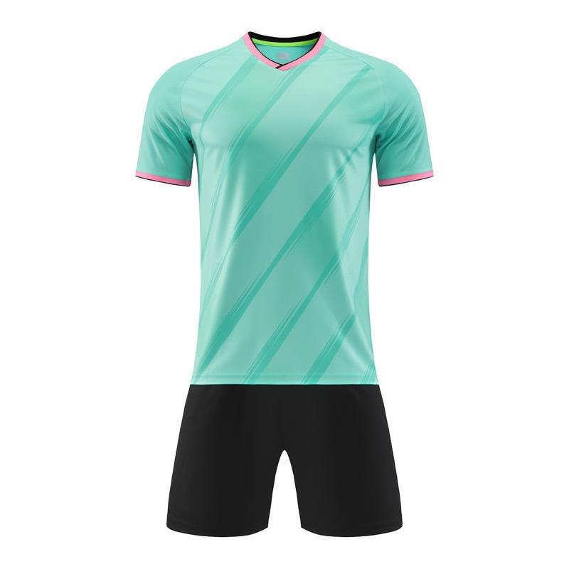 Xqwewanticecc Men's Mint Green New And Wo's Kids Soccer Uniform Set Short Sleeve Quick Dry Student Team Competition Training Jersey Team Uniform