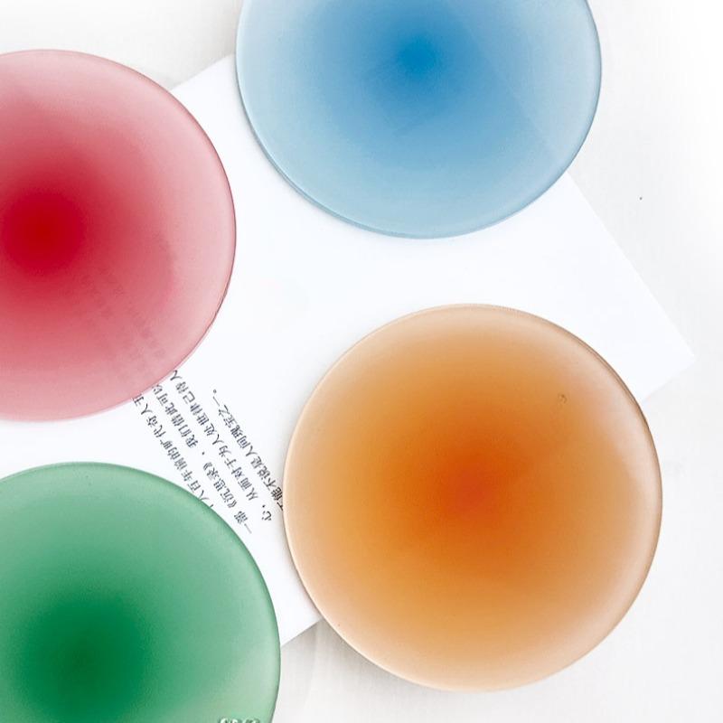 5 SZTUK Kolorowy Gradientowy Akrylowy Podstawka w Stylu Ins Pogrubiona Odporna na Wysoką Temperaturę i Izolująca Ciepło Domowa Półprzezroczysta Podstawka