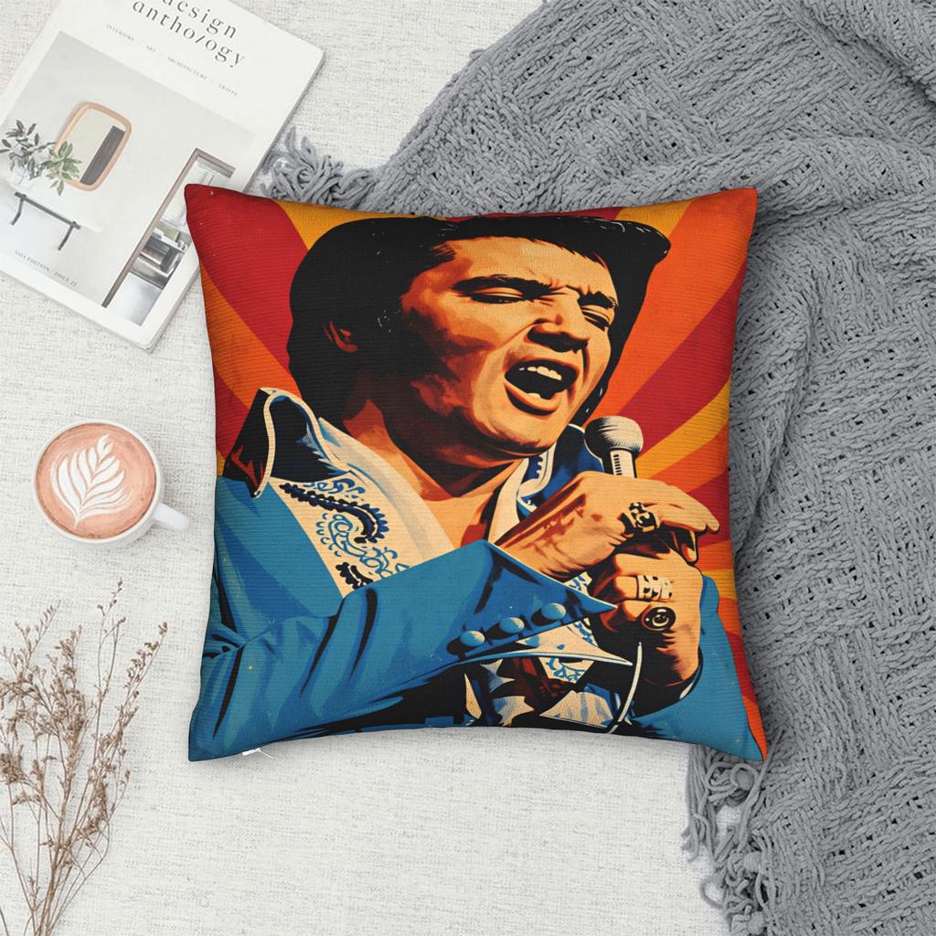 Pillow Cover E-Elviss Singer Novelty Pillow Case For Chair Sofa Home Decor Pillowcases