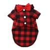 Pet Clothes Dogs Plaid Striped Shirt Suit Wedding Dress Puppy Coat Teddy Bear Pomeranian Vest Small-Medium Dog Cat Pet Costume