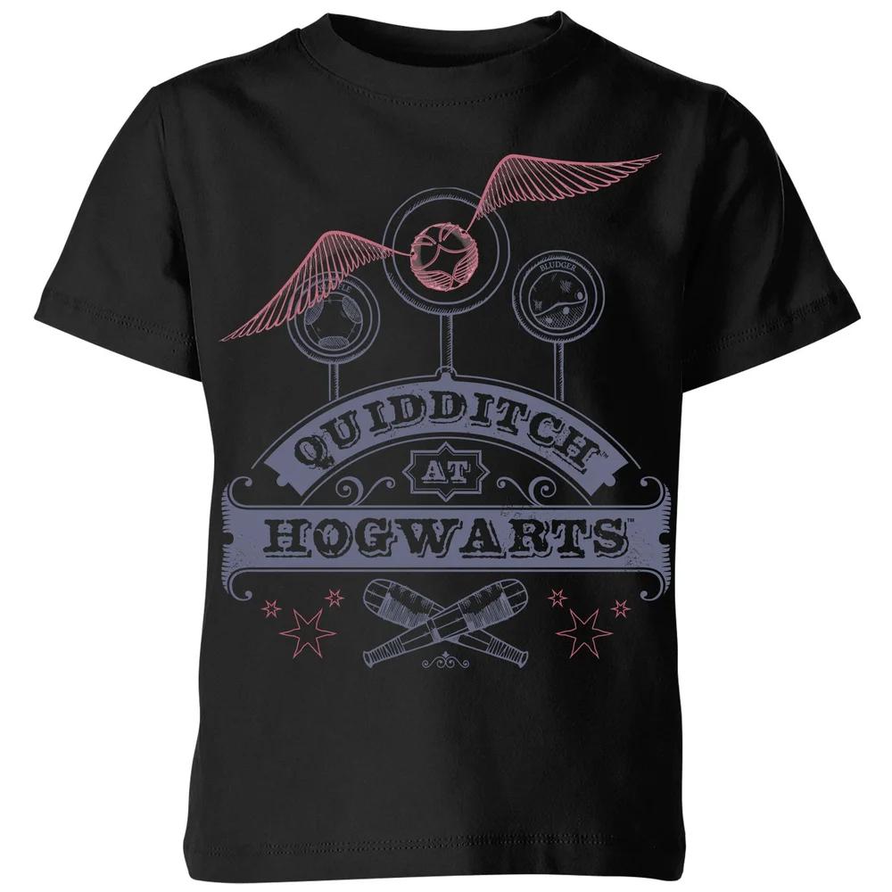 Harry Potter Quidditch At Hogwarts Kids  T-Shirt - Black - 3-4 Years 140